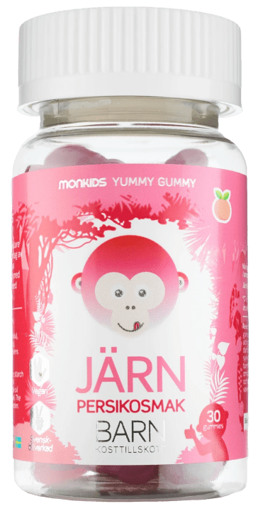 Monkids Järn Barn Persika 30 st Monkids