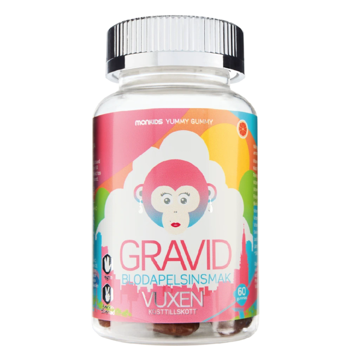 Monkids Gravid Blodapelsin 60 st Monkids