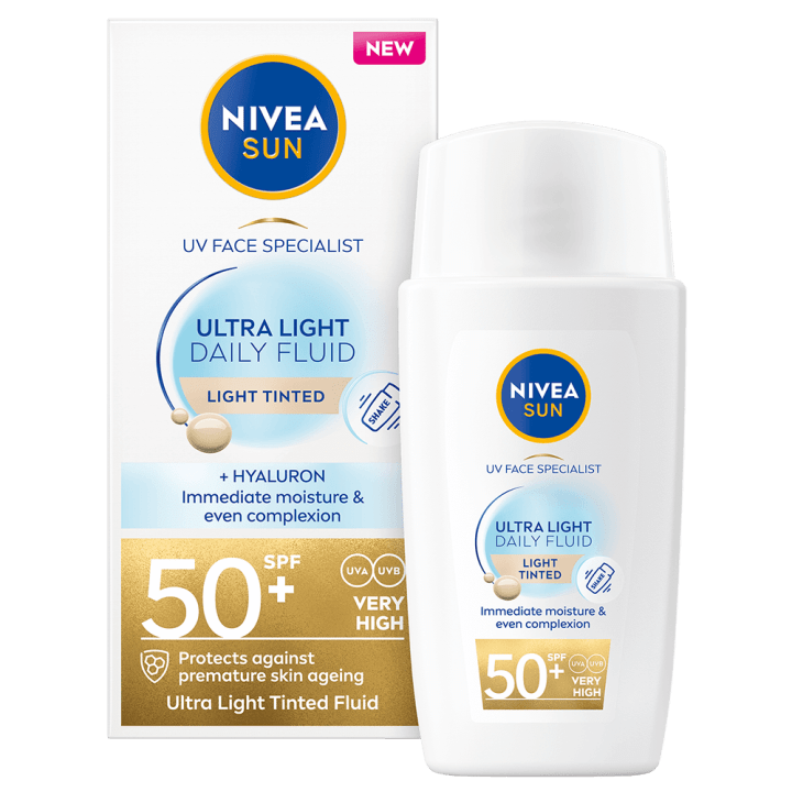 Nivea Sun UV Face Ultra Light Daily Fluid Tinted SPF 50+ 40 ml Light Nivea