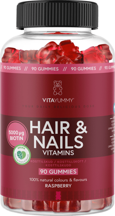 VitaYummy Hair & Nails Raspberry 90 st VitaYummy