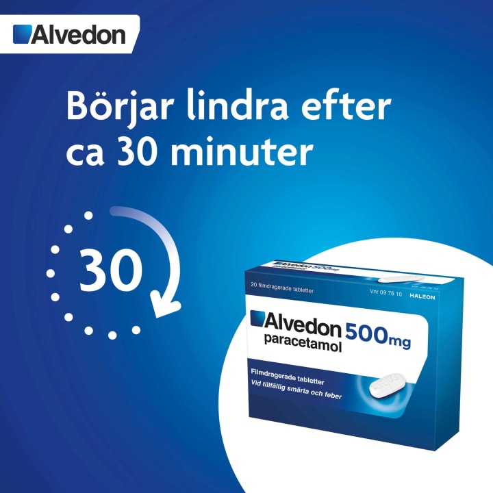 Alvedon filmdragerad tablett 500 mg 20 st Alvedon