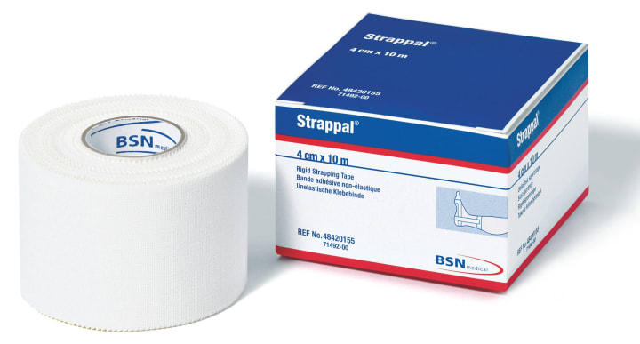 Strappal Sporttejp Vit 4 cm x 10 m Strappal