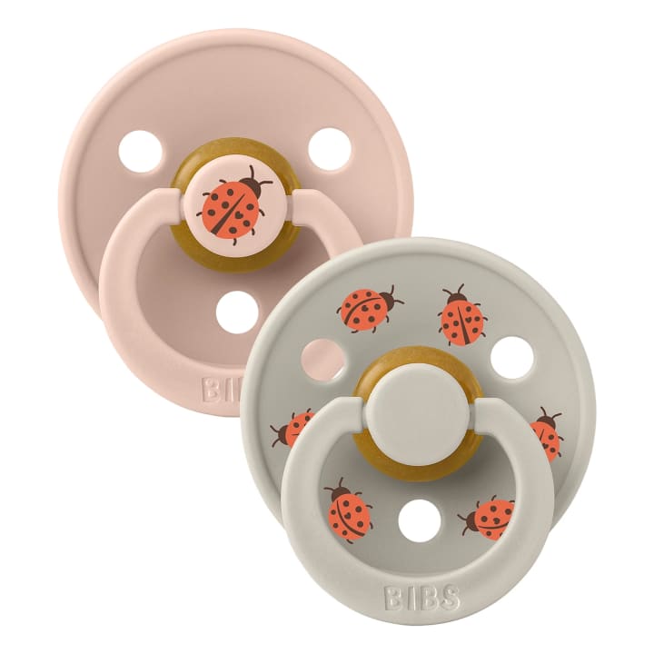 BIBS Napp Studio Colour Ladybug Latex Blush Mix 2-pack Size 2 Bibs