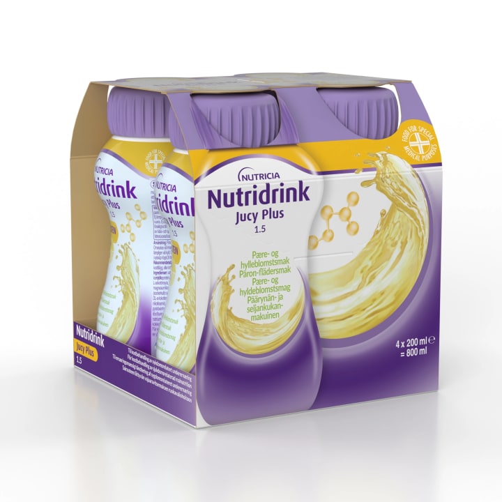 Nutridrink Jucy Plus Päron/Fläder 4x200 ml Nutridrink