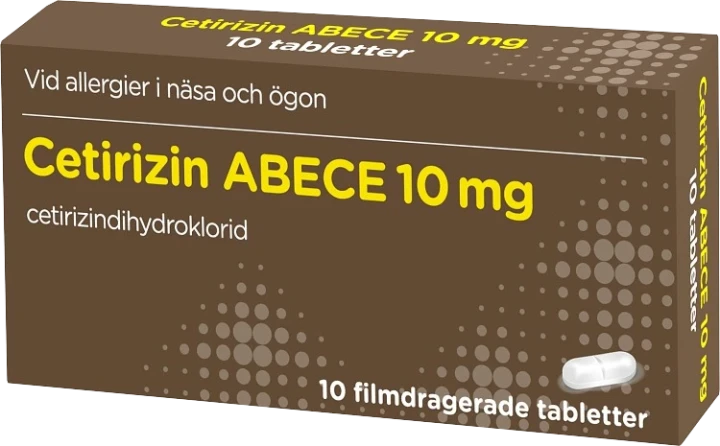 Cetirizin ABECE filmdragerad tablett 10 mg 10 st ABECE