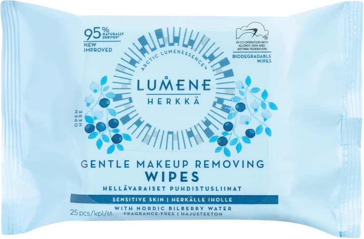 Lumene Herkkä Gentle Makeup Removing Wipes 25 st Lumene