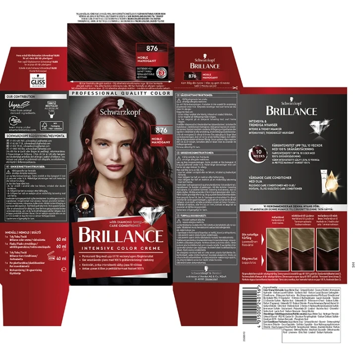 Schwarzkopf Brillance Hårfärg 876 Noble Mahogany Schwarzkopf