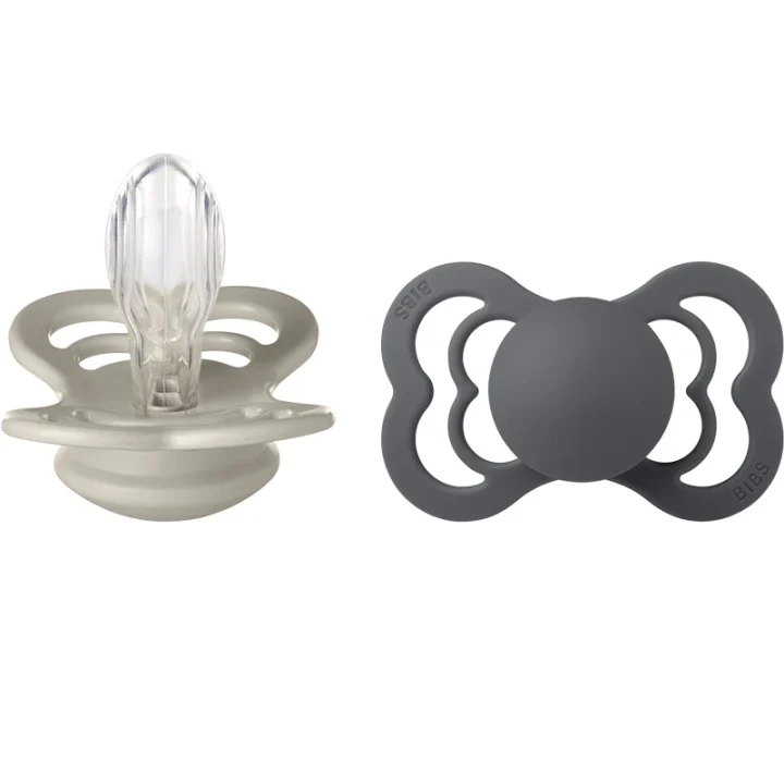 BIBS Supreme Silicone Sand/Iron 2-pack Size 2 Bibs