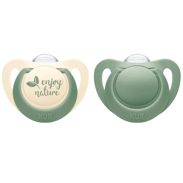 NUK for Nature Napp Silikon Green 2-pack 18-36 mån Nuk