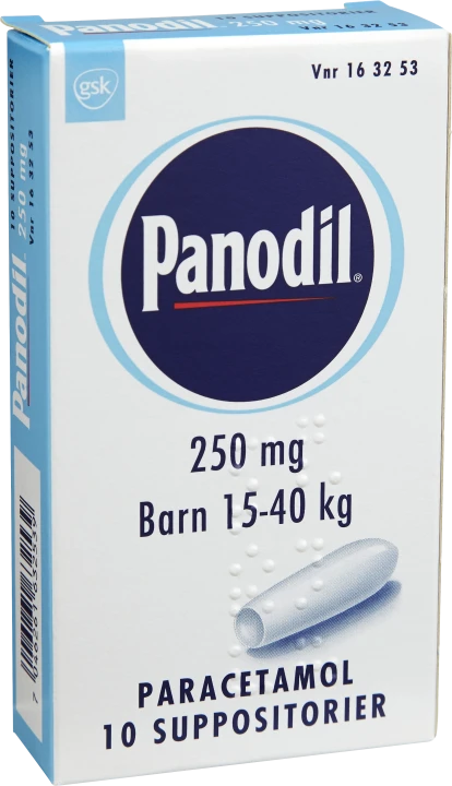 Panodil suppositorium 250 mg 10 st Panodil