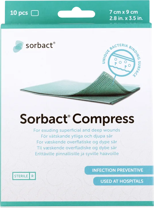 Sorbact Compress 7 cm x 9 cm 10 st Sorbact