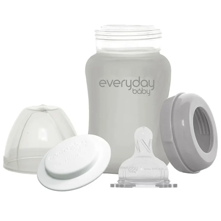 Everyday Baby Nappflaska Glas Healthy + Quiet Grey 150 ml Everyday Baby