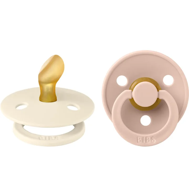 BIBS Colour Latex Anatomical Ivory/Blush 2-pack Size 1 Bibs