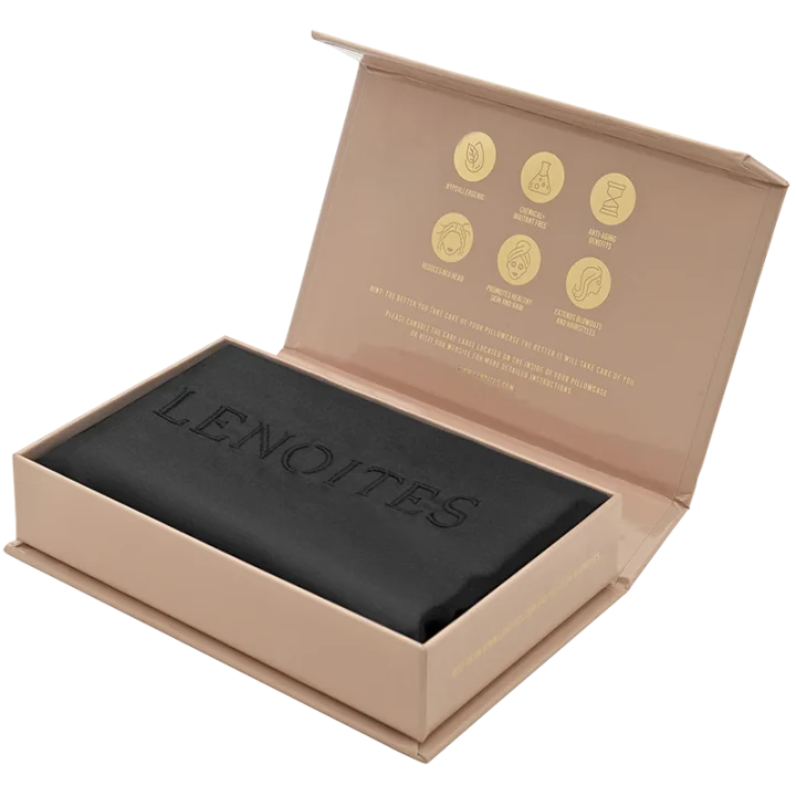 Lenoites Mulberry Silk Pillowcase 50x60 cm Black Lenoites