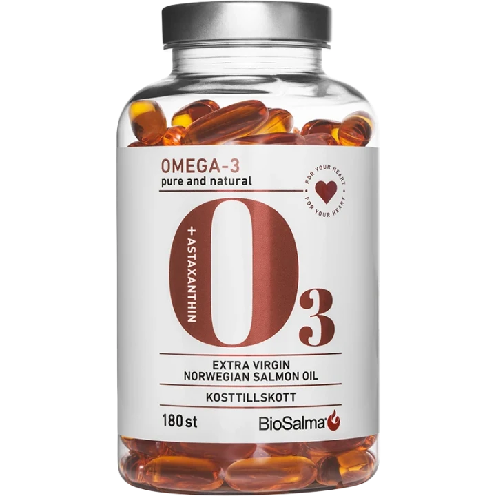 BioSalma Omega-3 Salmon Oil 1000mg 180 kapslar BioSalma