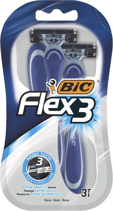 BIC Flex3 Rakhyvlar för Män 3-pack BIC