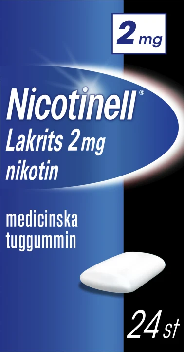 Nicotinell Lakrits Medicinskt tuggummi Nicotinell