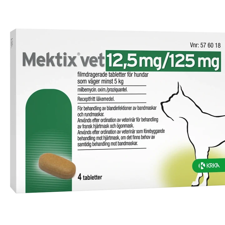 Mektix vet Filmdragerad tablett 12,5mg/125mg Blister, 4tabletter Mektix vet