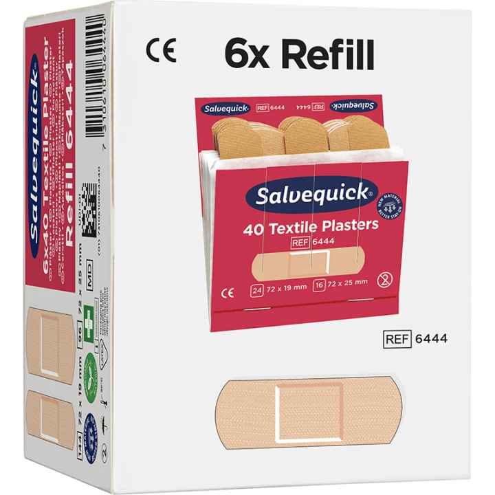 Salvequick Textilplåster refill 40 st x 6 Cederroth