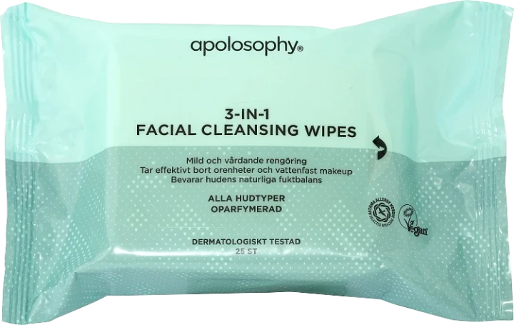 Apolosophy Face 3in1 Facial Cleansing Wipes 25 st Apolosophy