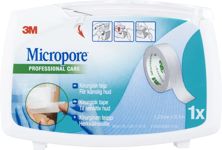 Micropore kirurgtejp vit 9,1 m x 1,25 cm 1 st Micropore