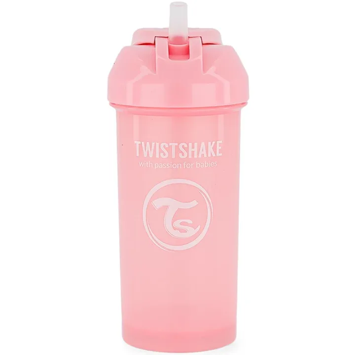 Twistshake Straw Cup 360 ml 6+ mån Pasell Rosa Twistshake