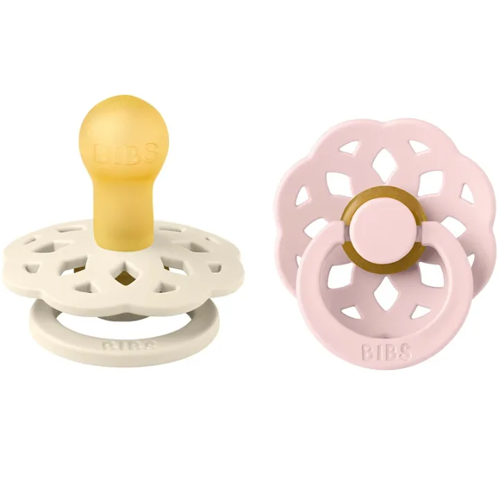 BIBS Boheme Latex Ivory/Blossom 2-pack Size 1 Bibs