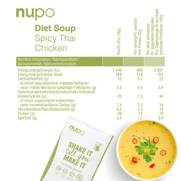 Nupo Diet Soup Spicy Thai Chicken 12 portioner Nupo
