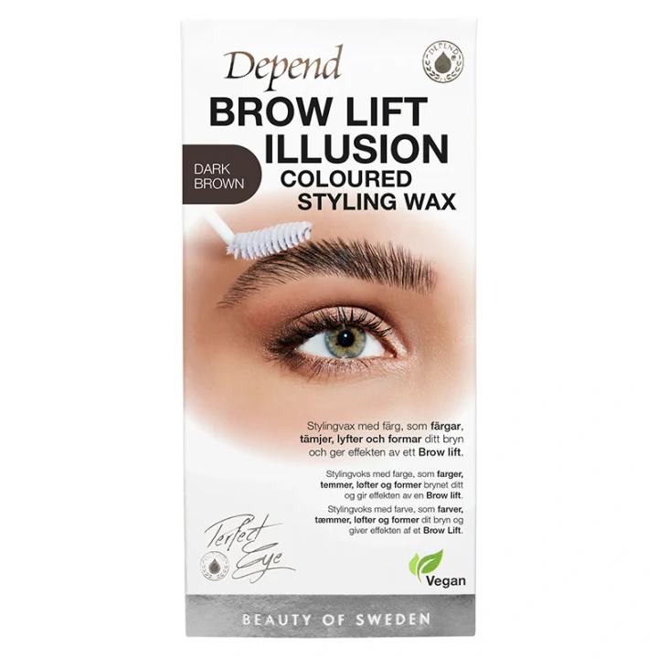 Depend Perfect Eye Brow Illusion Wax  Dark Brown Depend