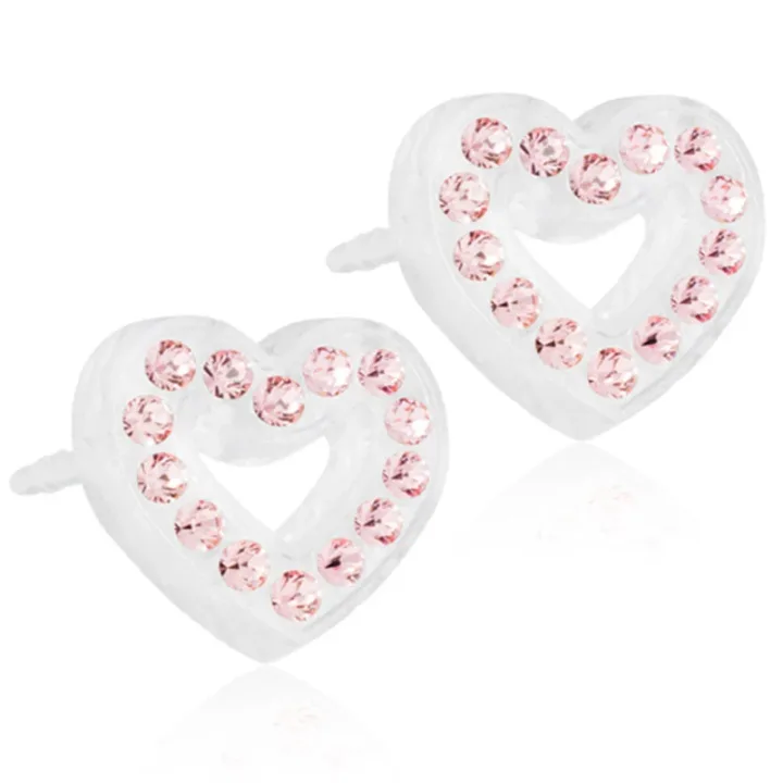 Blomdahl Örhängen Brilliance Heart Hollow Light Rose 10 mm Blomdahl