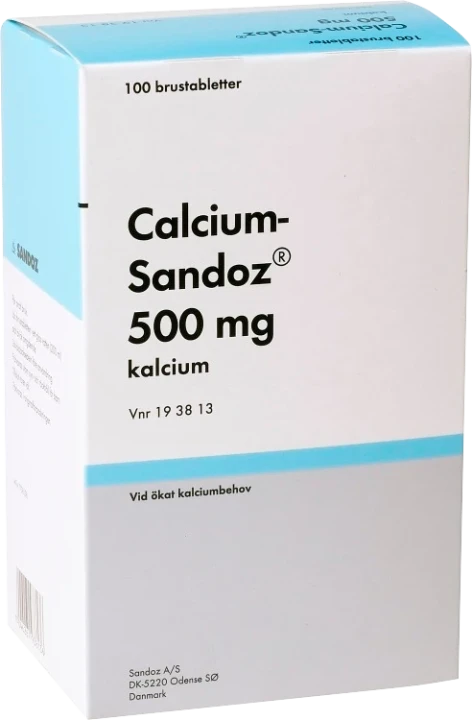 Calcium-Sandoz brustablett 500 mg 100 st Sandoz