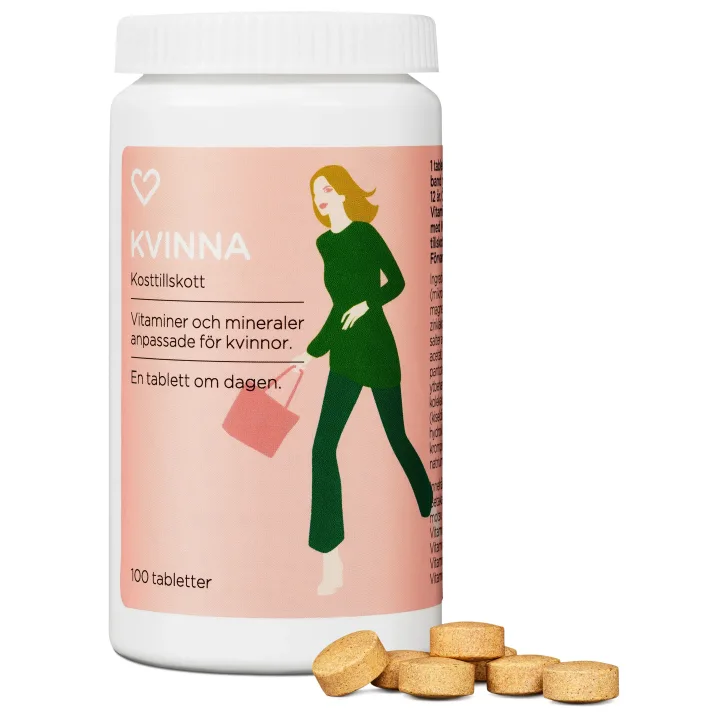 Hjärtats Multivitamin Kvinna 100 st Hjärtats
