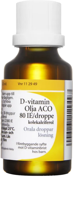 ACO D-vitamin olja orala droppar 80IE/droppe 25 ml ACO