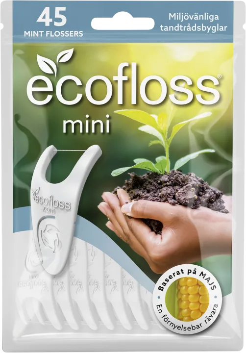 Ecofloss Mini Tandtråd med Hållare 45 st Ecofloss