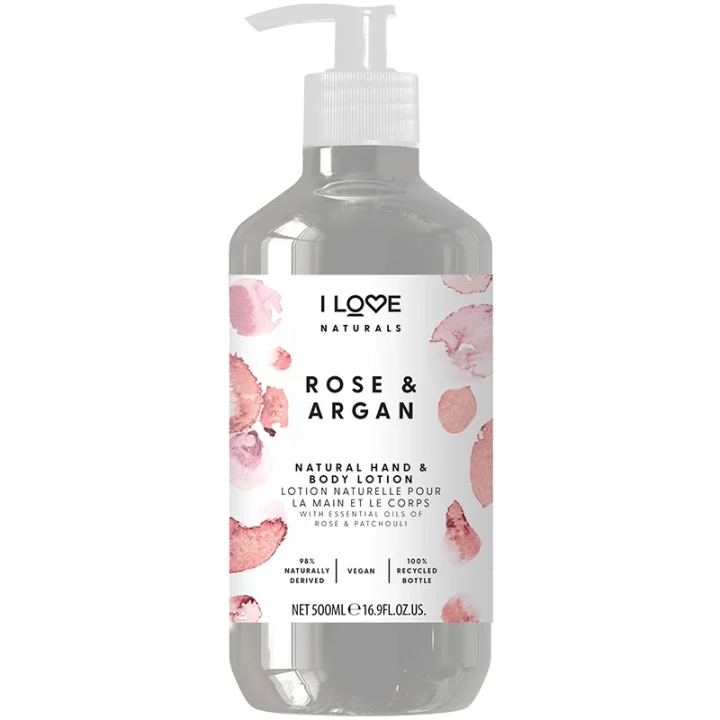 I LOVE Naturals Hand & Body Lotion Rose & Argan 500 ml I Love...