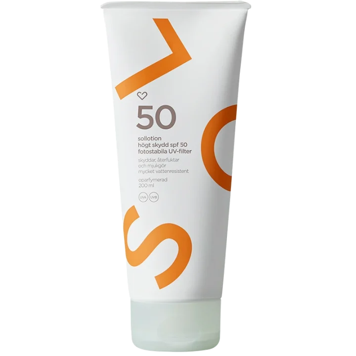 Hjärtats Sollotion SPF50 Oparfymerad 200ml Hjärtats