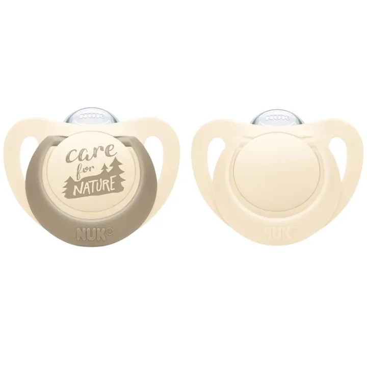NUK for Nature Napp Silikon Creme 2-pack 0-6 mån Nuk