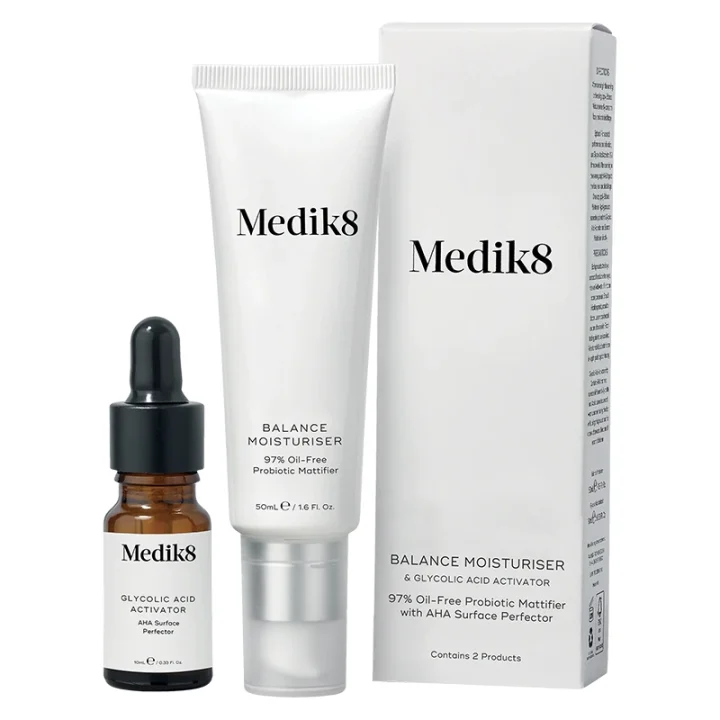 Medik8 Balance Moisturiser with Glycolic Acid Activator 50 + 5ml Medik8