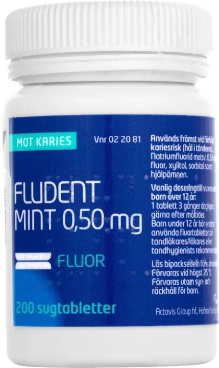 Fludent mint sugtablett 0,5 mg 200 st Fludent