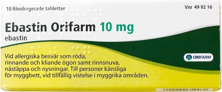 Ebastin Orifarm filmdragerad tablett 10 mg 10 st Orifarm
