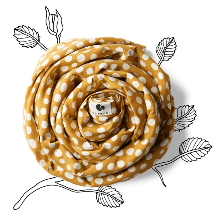 Coracor Bärsjal Abstract Dot Mustard Coracor