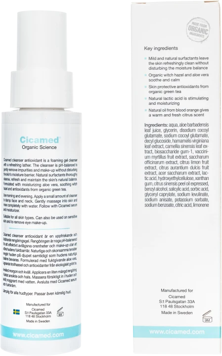 Cicamed Organic Science Cleanser Antioxidant 150 ml Cicamed
