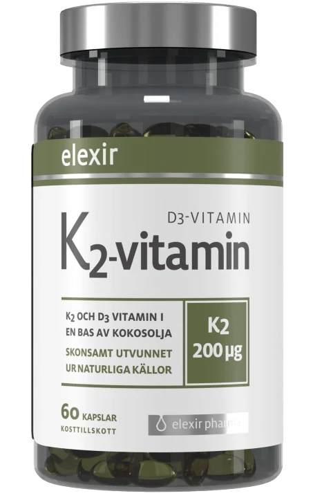 Elexir K2+D3 200 mcg 60 kapslar Elexir Pharma