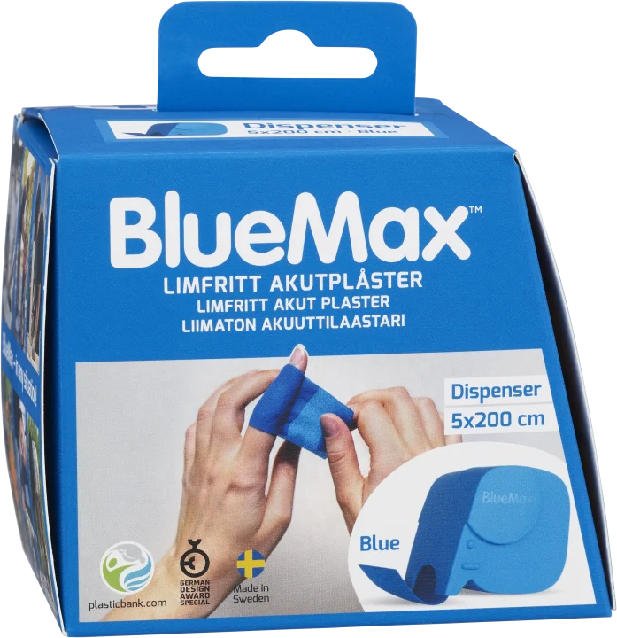 BlueMax-II Dispenser Limfritt Akutplåster 5cmx200cm 1st BlueMax