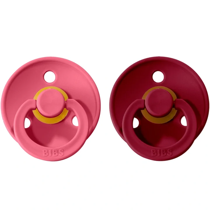 BIBS Napp Coral / Ruby 6-18 månader 2-pack Bibs