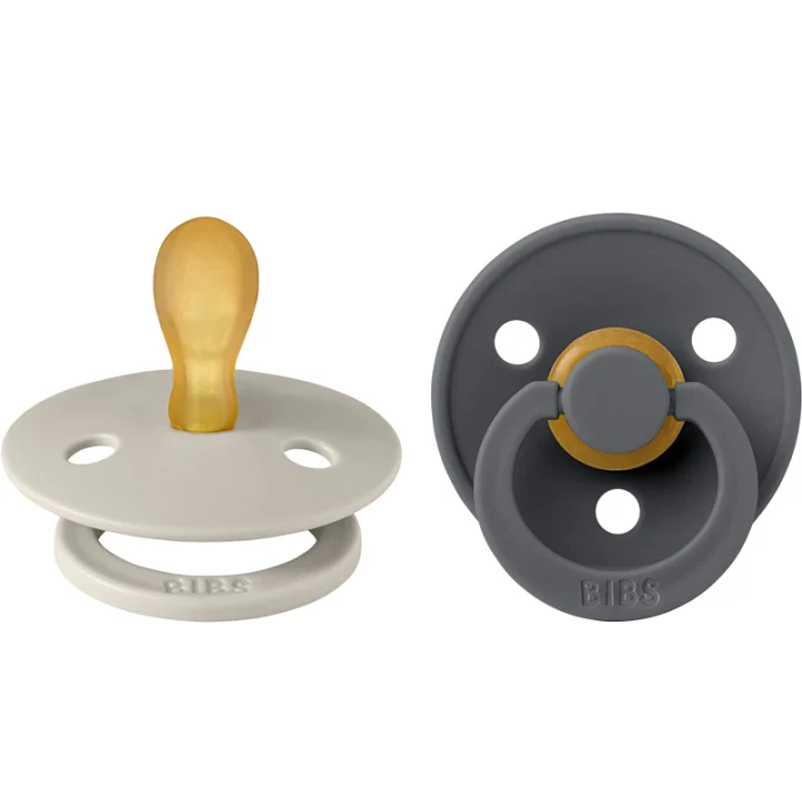 BIBS Colour Latex Symmetrical Sand/Iron 2-pack Size 1 Bibs