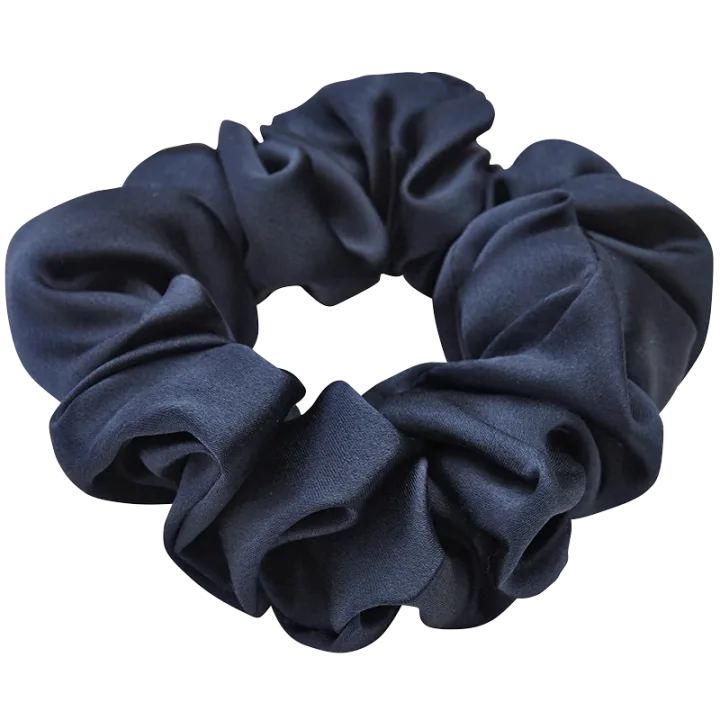 Lenoites Mulberry Silk Scrunchie Blue Lenoites