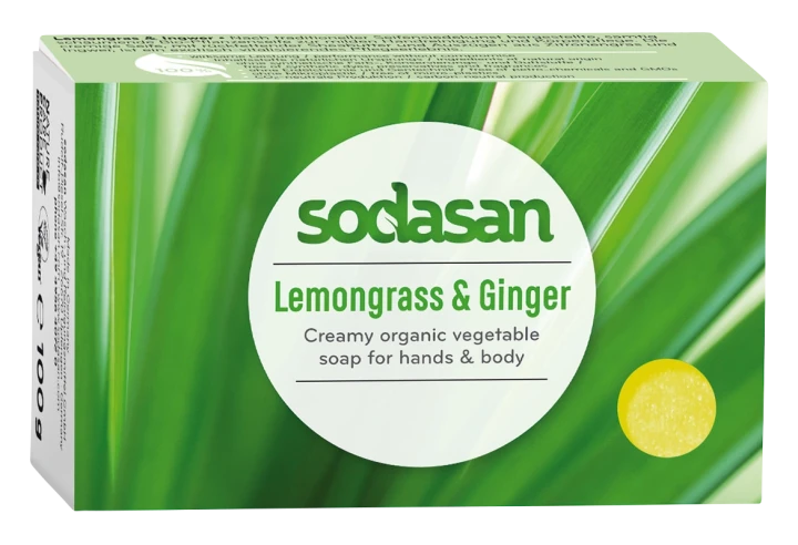 Sodasan Ekologisk Tvål Citrongräs & Ingefära 100 g Sodasan