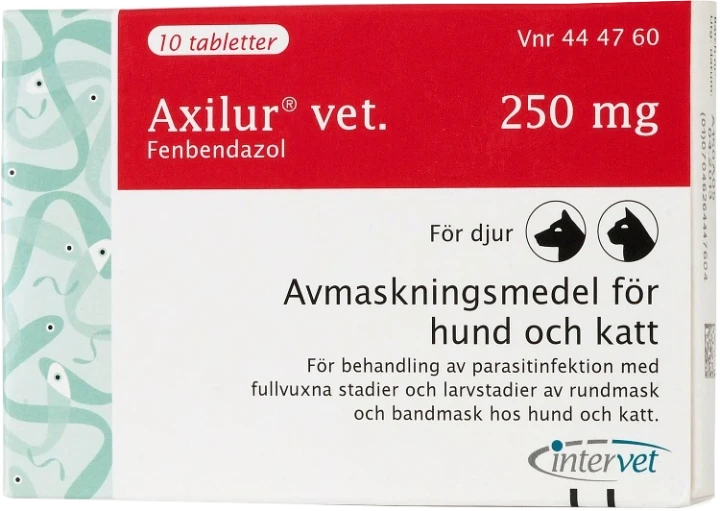 Axilur vet. tablett för hund och katt 250 mg 10 st Axilur