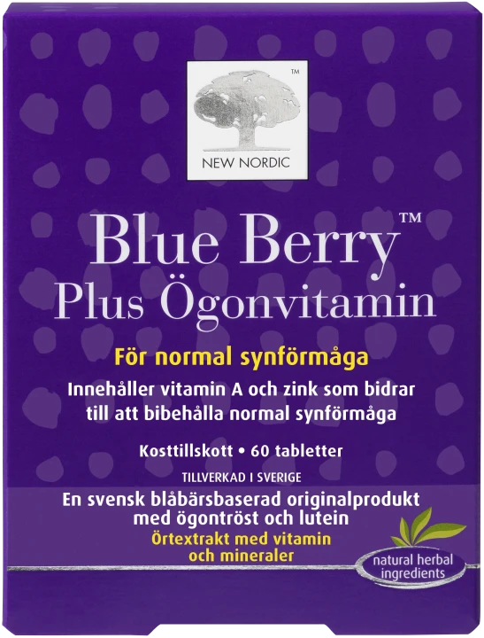 New Nordic Blue Berry Plus Ögonvitamin Tablett 60 st New Nordic